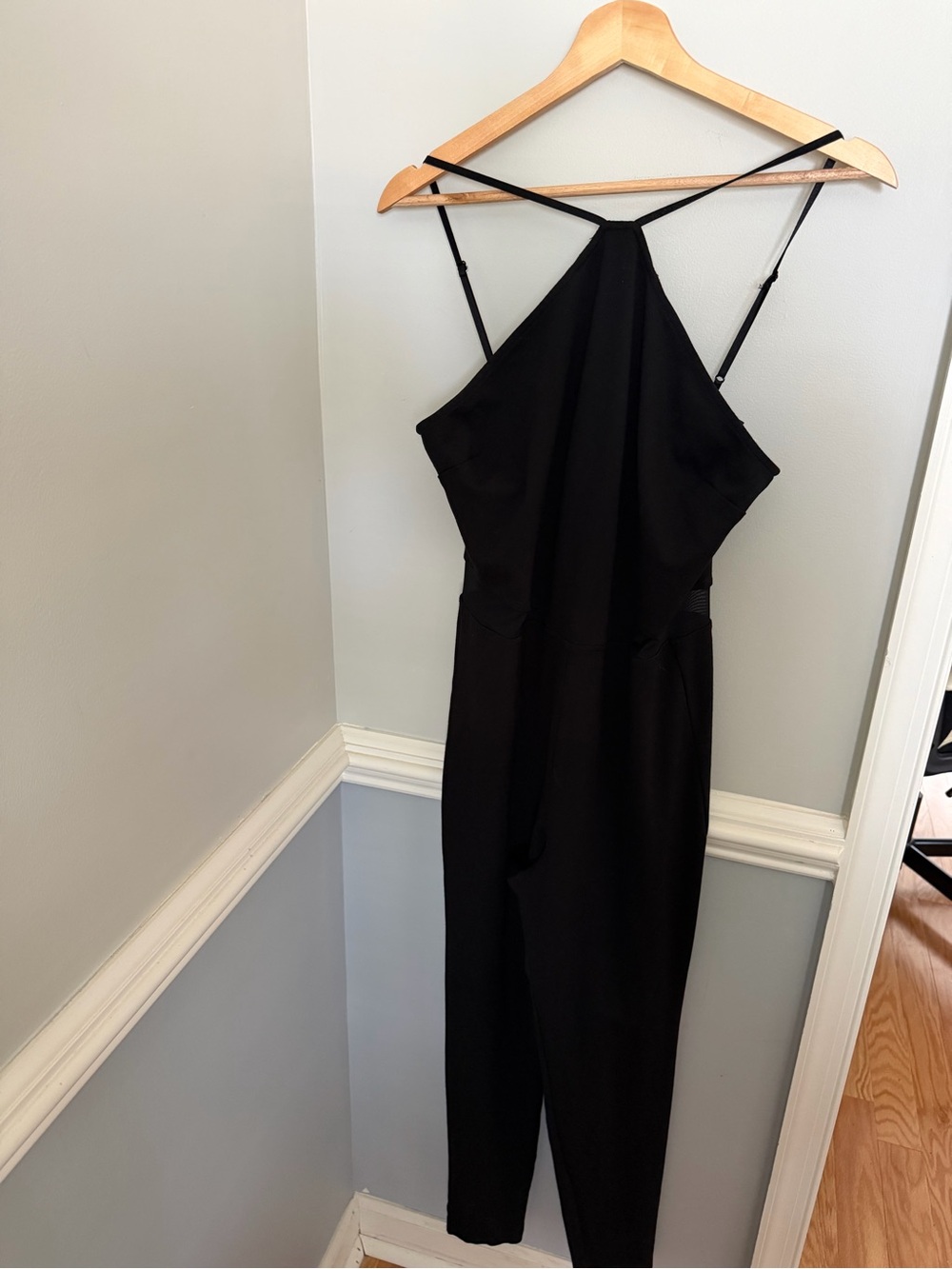 Backless Tank  Black Jumpsuit - Guess Size Large